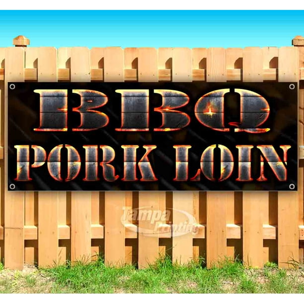 BBQ Pork Loin 13 oz Heavy Duty Vinyl Banner Sign with Metal Grommets Advertising Store Many Sizes Available Flag, New BBQ Pork Loin 13 oz Heavy Duty Vinyl Banner Sign with Metal Grommets Advertising Store Many Sizes Available Flag, New